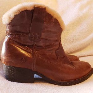 Womens Ankle Cowgirl insulated leather Boot